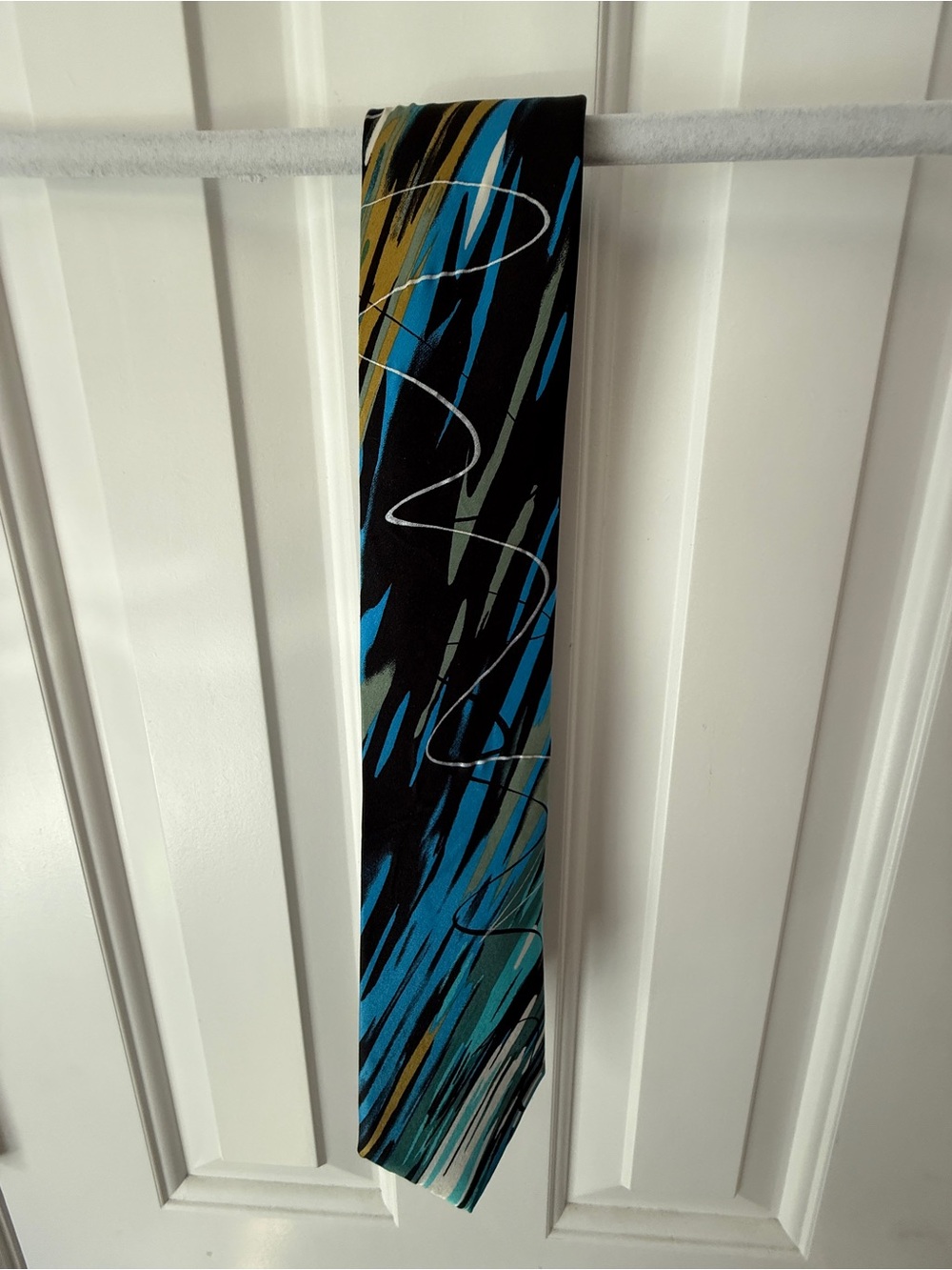 Abstract Wave Blue & Black Wall Art Panel